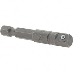 Apex - 1/4" Square Size Hex to Square Extension - 1/4" Hex Drive, 2" OAL - Caliber Tooling