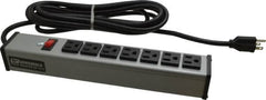 Wiremold - 7 Outlets, 120 Volts, 15 Amps, 15' Cord, Power Outlet Strip - Free Hanging Mount, 5-15 NEMA Configuration, 13" Strip, cULus Listed - Caliber Tooling