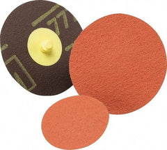 3M - 1-1/2" Disc Diam, 80 Grit, Aluminum Oxide Quick Change Disc - Type S Attaching System, Coated, Medium Grade, 30,000 RPM, 361F Series - Caliber Tooling