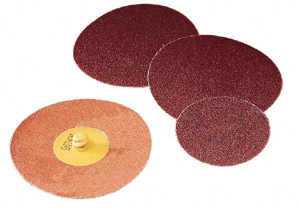 3M - 3" Disc Diam, 80 Grit, Zirconia Alumina Quick Change Disc - Type S Attaching System, Coated, Black, Medium Grade, 20,000 RPM, 501C Series - Caliber Tooling