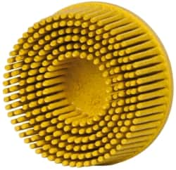 3M - 2" 80 Grit Ceramic Tapered Disc Brush - Medium Grade, Type R Quick Change Connector, 5/8" Trim Length - Caliber Tooling