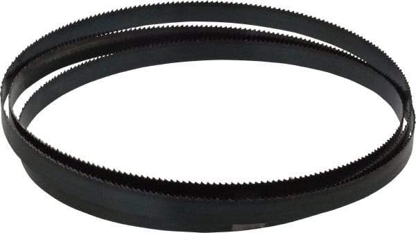 Starrett - 10 TPI, 5' 8-1/2" Long x 1/2" Wide x 0.025" Thick, Welded Band Saw Blade - Carbon Steel, Toothed Edge, Raker Tooth Set, Flexible Back, Contour Cutting - Caliber Tooling