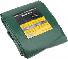 Value Collection - 30' Long x 20' Wide Polyethylene Tarp & Dust Cover - Green, 9 to 10 mil Thickness - Caliber Tooling