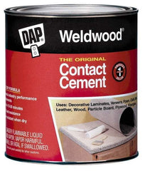 DAP - 1 Gal Can Tan Contact Adhesive - 15 min Working Time, Bonds to Cardboard, Concrete, Metal, Paper, Particle Board, Rubber & Wood - Caliber Tooling