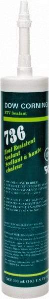 Dow Corning - 10.1 oz Cartridge Red RTV Silicone Joint Sealant - -85 to 500°F Operating Temp, 17 min Tack Free Dry Time, 24 hr Full Cure Time, Series 736 - Caliber Tooling