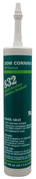 Dow Corning - 10.1 oz Cartridge Black RTV Silicone Joint Sealant - -67 to 300°F Operating Temp, 90 min Tack Free Dry Time, Series 832 - Caliber Tooling