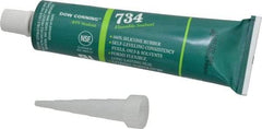 Dow Corning - 3 oz Tube Clear RTV Silicone Joint Sealant - -85 to 356°F Operating Temp, 13 min Tack Free Dry Time, 24 hr Full Cure Time, Series 734 - Caliber Tooling