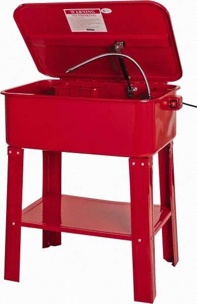 Value Collection - Free Standing Water-Based Parts Washer - 12 Gal Max Operating Capacity, Steel Tank, 115 Input Volts - Caliber Tooling