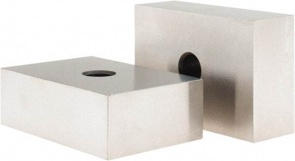 Value Collection - 0.0001 Squareness Per Inch, Hardened Steel, 1-2-3 Block with 1 Hole Setup Block - 0.0001 to 0.0007 Inch Overall Tolerance, 3/8 - 16 Inch Tapped Hole Size, 56-60 HRC Hardness, Sold As Matched Pair - Caliber Tooling