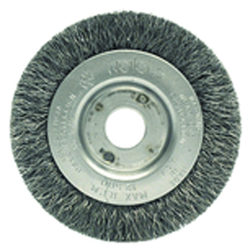 ‎3″ Diameter-3/8″-1/2″ Arbor Hole - Crimped Steel Wire Straight Wheel - Caliber Tooling