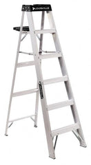 Louisville - 9 Steps, 10' High, Type IA Rating, Aluminum Step Ladder - Caliber Tooling