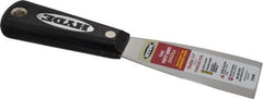 Hyde Tools - 1-1/2" Wide Stainless Steel Putty Knife - Flexible, Nylon Handle, 7-3/4" OAL - Caliber Tooling