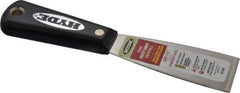 Hyde Tools - 1-1/2" Wide Stainless Steel Putty Knife - Stiff, Nylon Handle, 7-3/4" OAL - Caliber Tooling