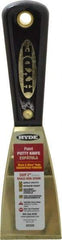 Hyde Tools - 2" Wide Brass Putty Knife - Stiff, Nylon Handle, 7-3/4" OAL - Caliber Tooling