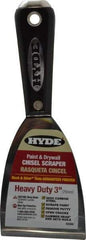 Hyde Tools - 3" Wide Carbon Steel Putty Knife - Stiff, Nylon/Hammerhead Handle - Caliber Tooling