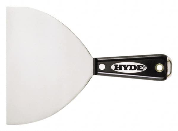 Hyde Tools - 4" Wide Stainless Steel Taping Knife - Flexible, Nylon Handle, 8-1/8" OAL - Caliber Tooling