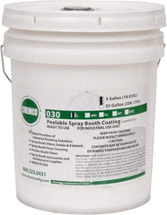 Made in USA - White Water Base Booth Coating - 5 Gallons, Spray, Coverage 250 Square Feet at 2 mil - Caliber Tooling