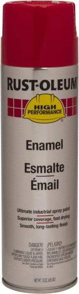 Rust-Oleum - Safety Red, 15 oz Net Fill, Gloss, Enamel Spray Paint - 14 Sq Ft per Can, 15 oz Container, Use on Rust Proof Paint - Caliber Tooling