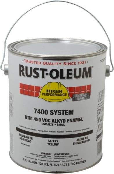 Rust-Oleum - 1 Gal Safety Yellow Gloss Finish Industrial Enamel Paint - Interior/Exterior, Direct to Metal, <450 gL VOC Compliance - Caliber Tooling