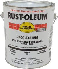 Rust-Oleum - 1 Gal Safety Red Gloss Finish Industrial Enamel Paint - Interior/Exterior, Direct to Metal, <450 gL VOC Compliance - Caliber Tooling