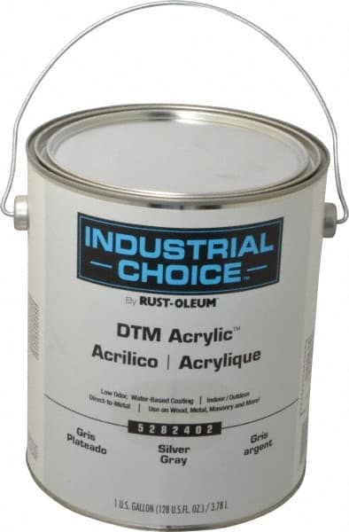 Rust-Oleum - 1 Gal Silver Gray Semi Gloss Finish Alkyd Enamel Paint - Interior/Exterior, Direct to Metal, <250 gL VOC Compliance - Caliber Tooling