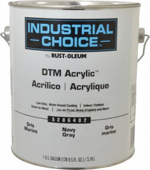 Rust-Oleum - 1 Gal Navy Gray Semi Gloss Finish Alkyd Enamel Paint - Interior/Exterior, Direct to Metal, <250 gL VOC Compliance - Caliber Tooling