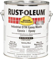 Rust-Oleum - 1 Gal Gloss Safety Blue Epoxy Mastic - 100 to 225 Sq Ft/Gal Coverage, <340 g/L VOC Content, Direct to Metal - Caliber Tooling