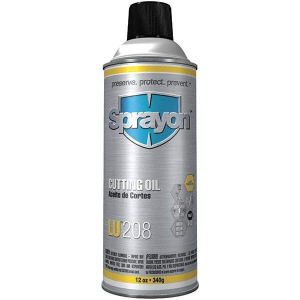 Sprayon - Sprayon, 12 oz Aerosol Cutting Fluid - Straight Oil, For Broaching, Cutting, Drilling, Grinding, Machining, Sawing, Threading - Caliber Tooling