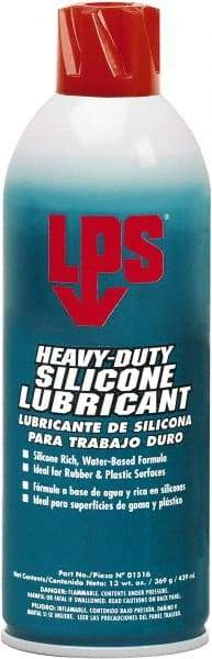 LPS - 16 oz Aerosol Dry Film/Silicone Penetrant/Lubricant - White, -40°F to 392°F, Food Grade - Caliber Tooling