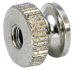 Electro Hardware - 5/16-18" UNC Thread, Uncoated, Grade 302, 303 Stainless Steel Round Knurled Thumb Nut - 13/32" Overall Height, 5/8" Head Diam - Caliber Tooling