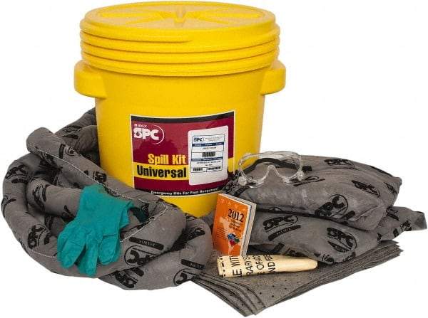 Brady SPC Sorbents - 15 Gal Capacity Universal Spill Kit - 20 Gal Polyethylene Lab Pack - Caliber Tooling