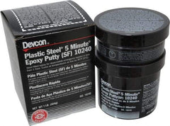 Devcon - 1 Lb Pail Two Part Epoxy - 5 min Working Time, 2,026 psi Shear Strength, Series Plastic Steel - Caliber Tooling