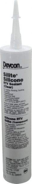 Devcon - 10.3 oz Cartridge Clear RTV Silicone Joint Sealant - -60 to 248°F Operating Temp - Caliber Tooling