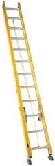 Made in USA - 28' High, Type IA Rating, Fiberglass Extension Ladder - Caliber Tooling