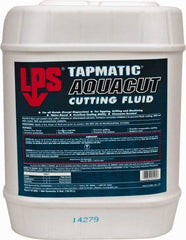 LPS - Tapmatic AquaCut, 5 Gal Pail Cutting & Tapping Fluid - Water Soluble, For Boring, Broaching, Drawing, Drilling, Engraving, Facing, Finishing, Grinding, Milling, Reaming, Sawing, Stamping, Tapping, Threading, Turning - Caliber Tooling