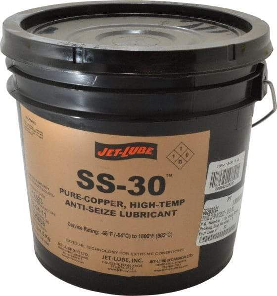 Jet-Lube - 10 Lb Pail High Temperature Anti-Seize Lubricant - Copper, -65 to 1,800°F, Copper Colored, Water Resistant - Caliber Tooling