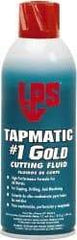 LPS - Tapmatic #1 Gold, 11 oz Aerosol Cutting & Tapping Fluid - Straight Oil, For Boring, Broaching, Drilling, Engraving, Facing, Milling, Reaming, Sawing, Tapping, Threading, Turning - Caliber Tooling