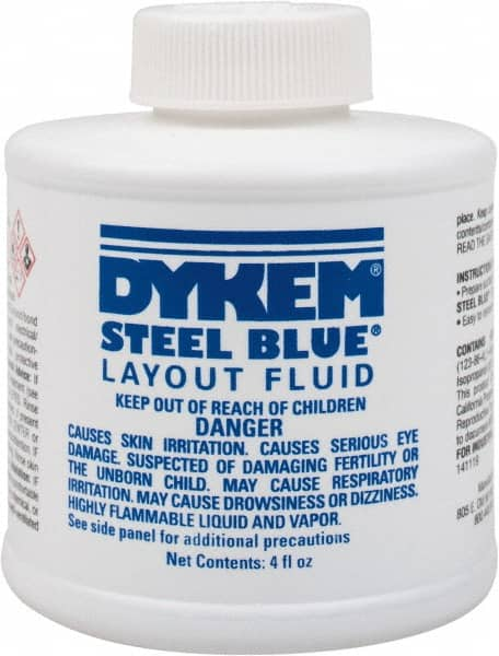 Dykem - Blue Layout Fluid - 4 Ounce Brush Top Can - Caliber Tooling