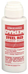 Dykem - Red Layout Fluid - 2 Ounce Felt Tip Applicator - Caliber Tooling