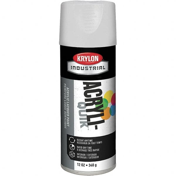 Krylon - White, 12 oz Net Fill, Gloss, Lacquer Spray Paint - 15 to 20 Sq Ft per Can, 16 oz Container, Use on Cabinets, Color Coding Steel & Lumber, Conduits, Drums, Ducts, Furniture, Motors, Pipelines, Tools - Caliber Tooling