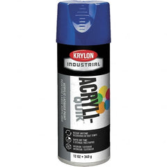 Krylon - True Blue, 12 oz Net Fill, Gloss, Lacquer Spray Paint - 15 to 20 Sq Ft per Can, 16 oz Container, Use on Cabinets, Color Coding Steel & Lumber, Conduits, Drums, Ducts, Furniture, Motors, Pipelines, Tools - Caliber Tooling