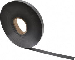 Mag-Mate - 100' Long x 1" Wide x 1/16" Thick Flexible Magnetic Strip - 12 Lb Max Pull Force, 6 Linear Ft/Lb Magnetic Pull Force, Plain Back - Caliber Tooling