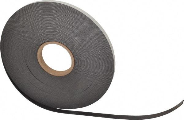 Mag-Mate - 100' Long x 1/2" Wide x 1/16" Thick Flexible Magnetic Strip - 6 Lb Max Pull Force, 3 Linear Ft/Lb Magnetic Pull Force, Adhesive Back - Caliber Tooling