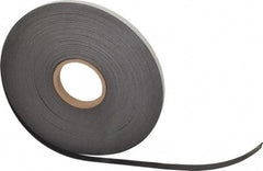 Mag-Mate - 100' Long x 1/2" Wide x 1/16" Thick Flexible Magnetic Strip - 6 Lb Max Pull Force, 3 Linear Ft/Lb Magnetic Pull Force, Adhesive Back - Caliber Tooling