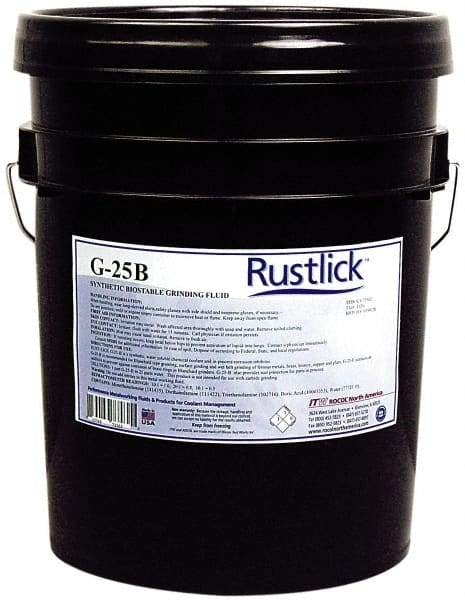 Rustlick - Rustlick G-25B, 5 Gal Pail Grinding Fluid - Synthetic, For Blanchard Grinding, General Grinding - Caliber Tooling