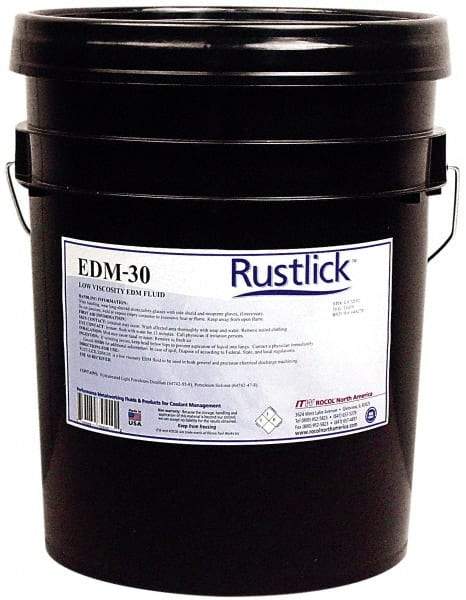 Rustlick - Rustlick EDM-30, 5 Gal Pail EDM/Dielectric Fluid - Straight Oil, For Electric Discharge Machining - Caliber Tooling