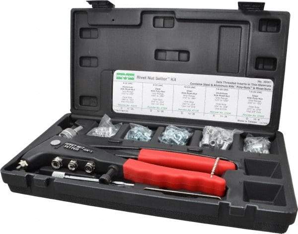 Value Collection - 104 Piece Steel Manual Rivet Nut Tool Kit - #6-32, #10-24" Thread - Caliber Tooling