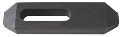 Value Collection - 1/2" Stud, Heat Treated Steel, Plain Strap Clamp - 2.244" Travel, 6" OAL x 1-1/4" Wide x 7/8" High, Black Oxide Finish, Tapered Nose - Caliber Tooling