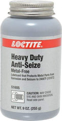 Loctite - 9 oz Can General Purpose Anti-Seize Lubricant - Calcium Fluoride/Graphite, -29 to 2,399°F, Gray, Water Resistant - Caliber Tooling