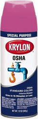 Krylon - OSHA Purple, 12 oz Net Fill, Gloss, Enamel Spray Paint - 15 to 20 Sq Ft per Can, 12 oz Container, Use on Ceramics, Glass, Metal, Plaster, Wood - Caliber Tooling